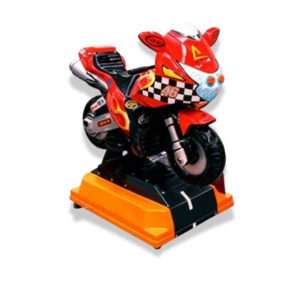 Juego montable infantil moto de carreras roja