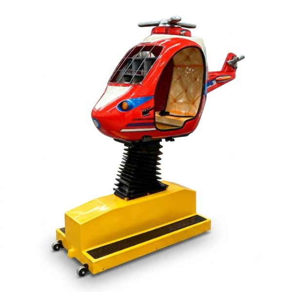 Helicóptero Sube y Baja Juego montable infantil helicóptero rojo.