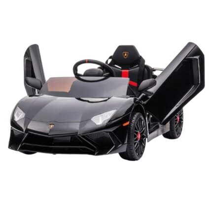 Coche montable Lamborghini Aventador SV negro para niños